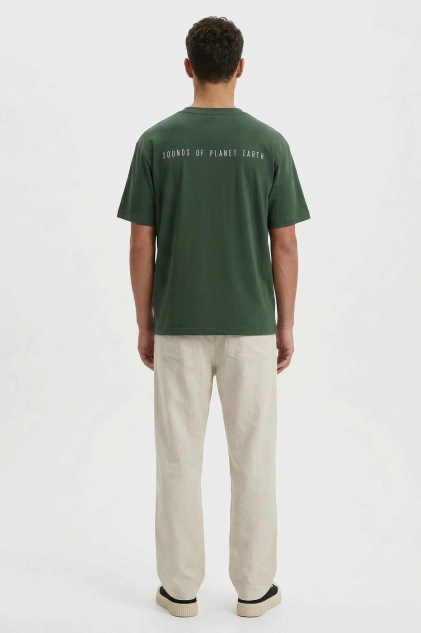 Men's Green Sounds of Earth Oversized T-Shirt