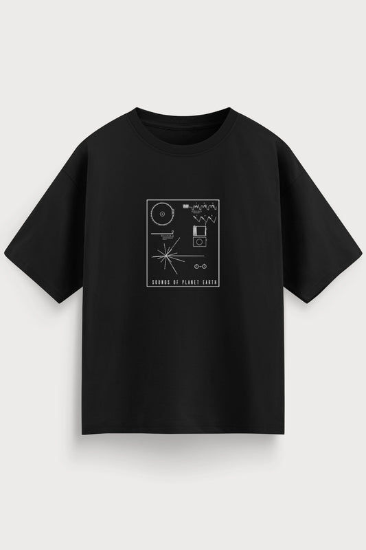 Men oversized black tshirt SOPE front