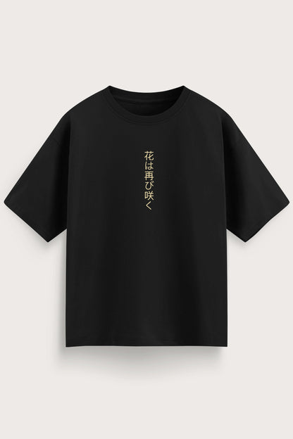 Men's Black Tokyo Spring Oversized T-Shirt