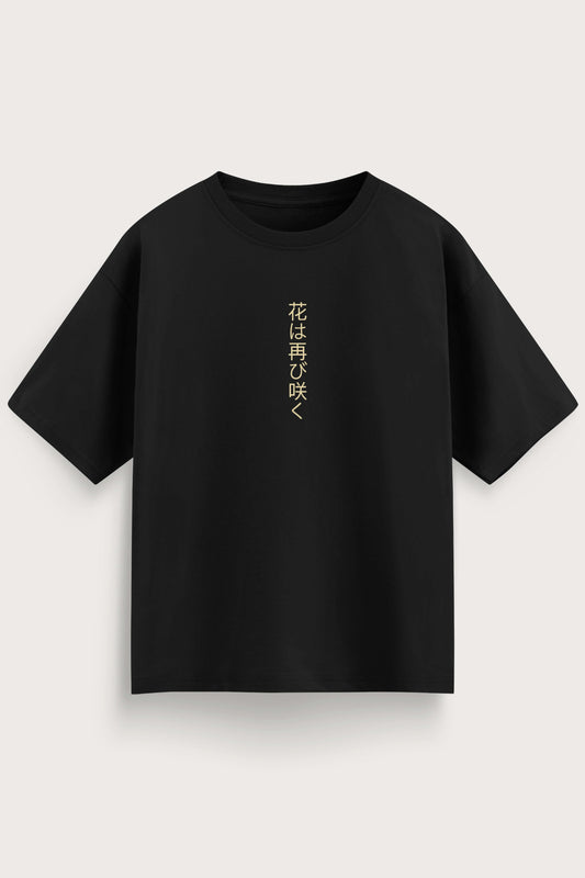 Men's Black Tokyo Spring Oversized T-Shirt