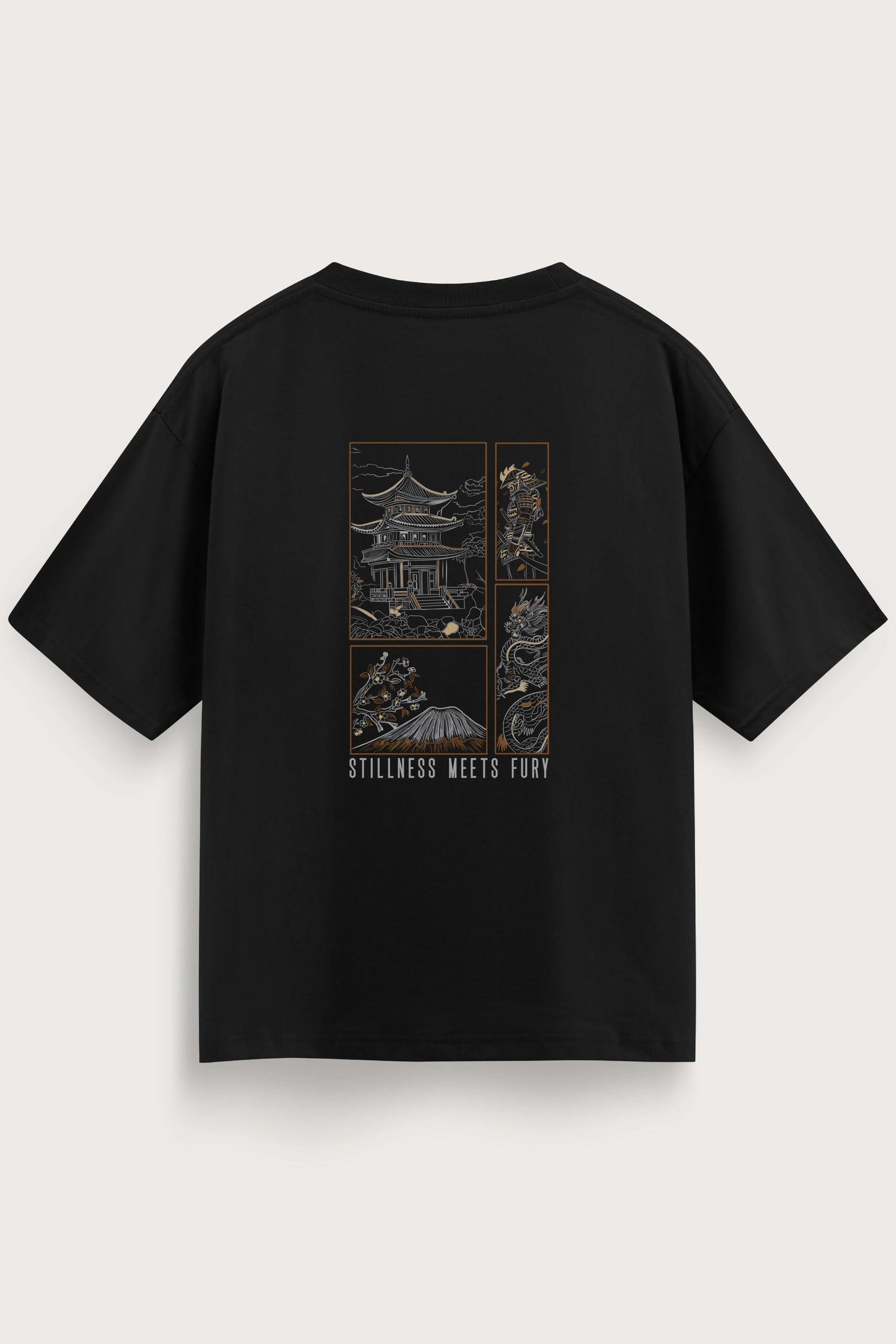 Men's Black Fury Oversized T-Shirt