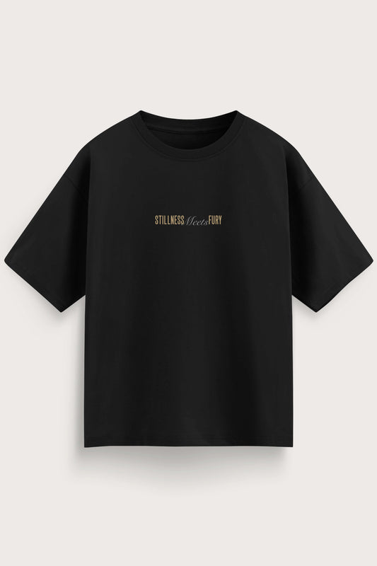 Men's Black Fury Oversized T-Shirt