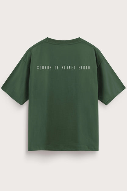Men oversized green tshirt SOPE back