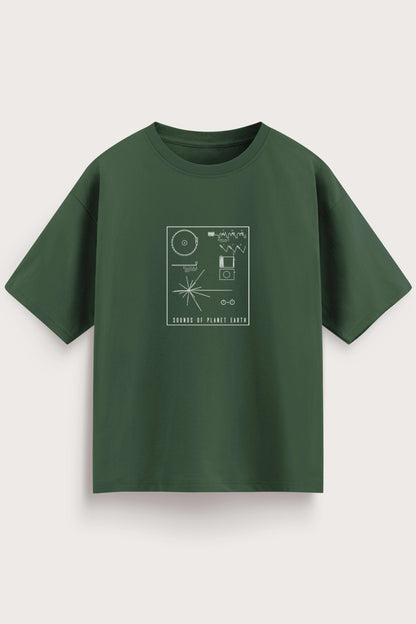 Men oversized green tshirt SOPE front