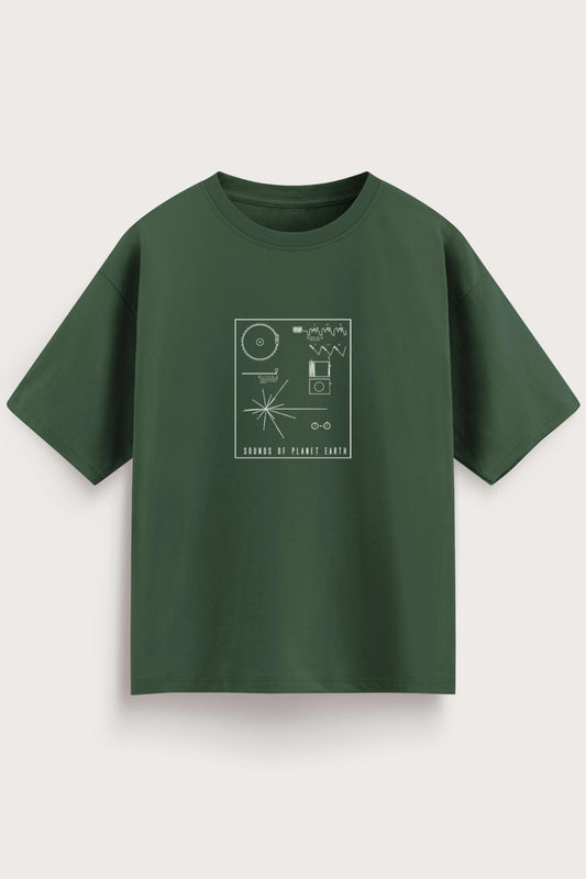 Men oversized green tshirt SOPE front