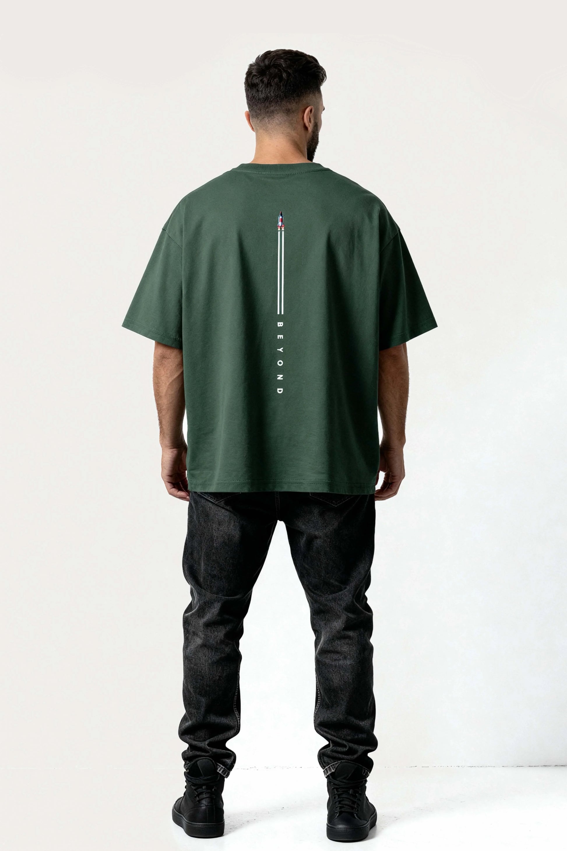 Men-oversized-green-tshirt-beyond-folded