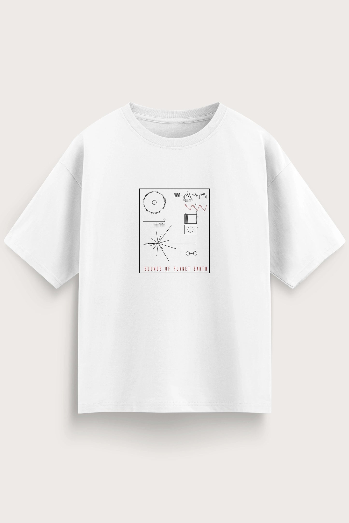 Men oversized white tshirt SOPE front