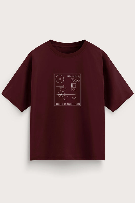 Men oversized wine tshirt SOPE front