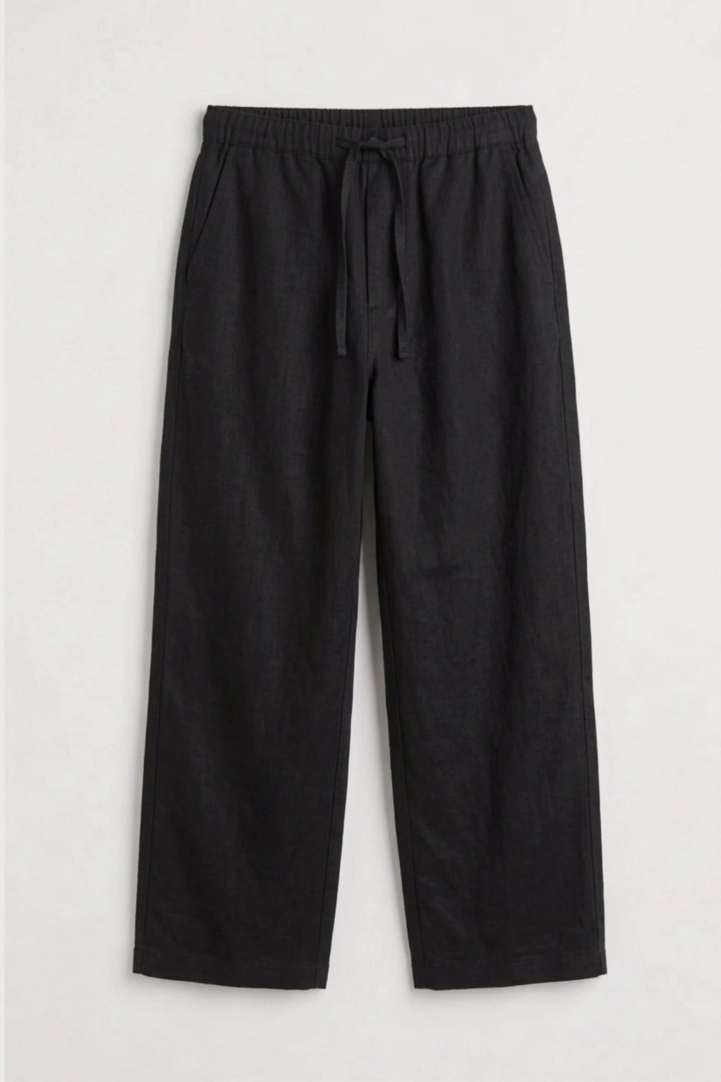 Men’s black loosefit twill cotton joggers