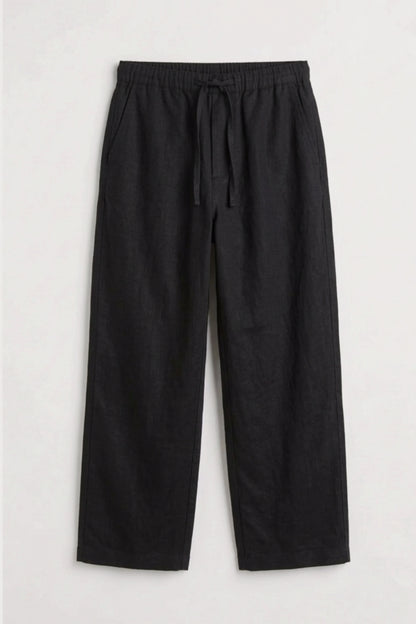 Men’s black loosefit twill cotton joggers