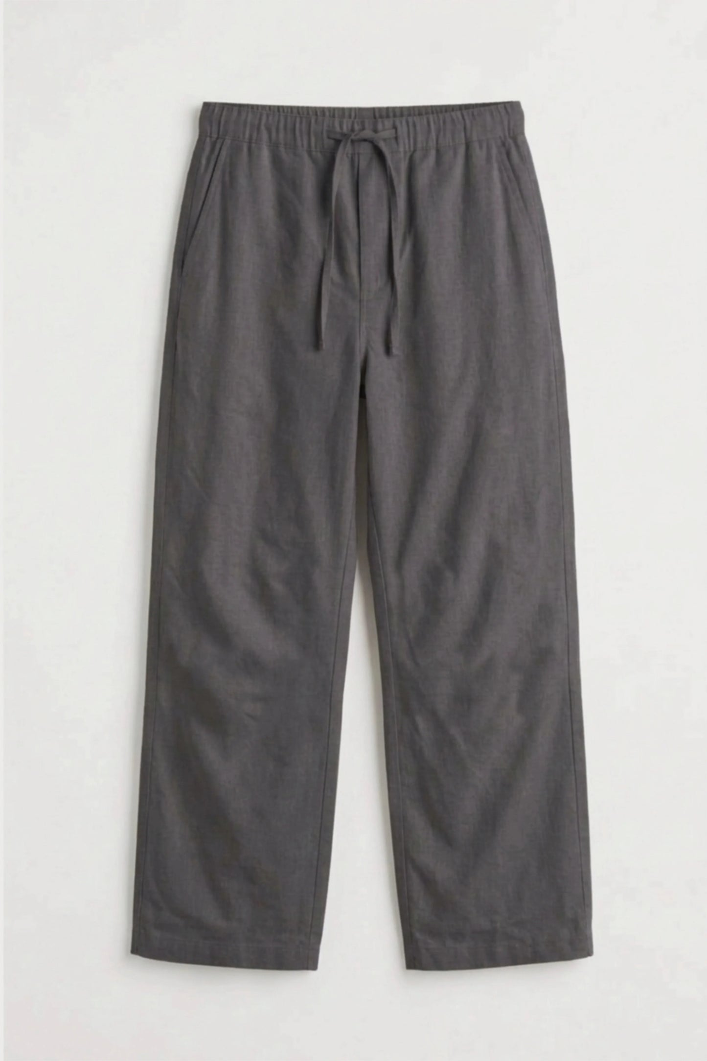 Men’s charcoal loosefit twill cotton joggers