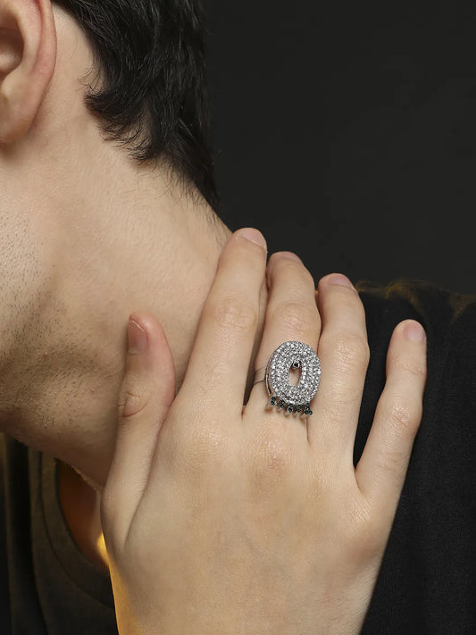 Bling O Alphabet Ring - Silver