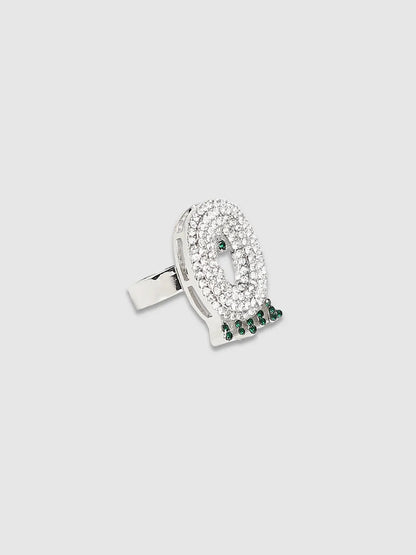 Bling O Alphabet Ring - Silver