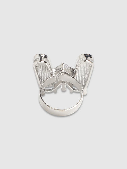 Mens-Bling-W-Alphabet-Ring-Silver