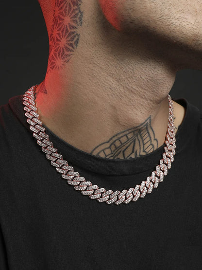 Embellished Criss-Cross Chain - Rose Gold