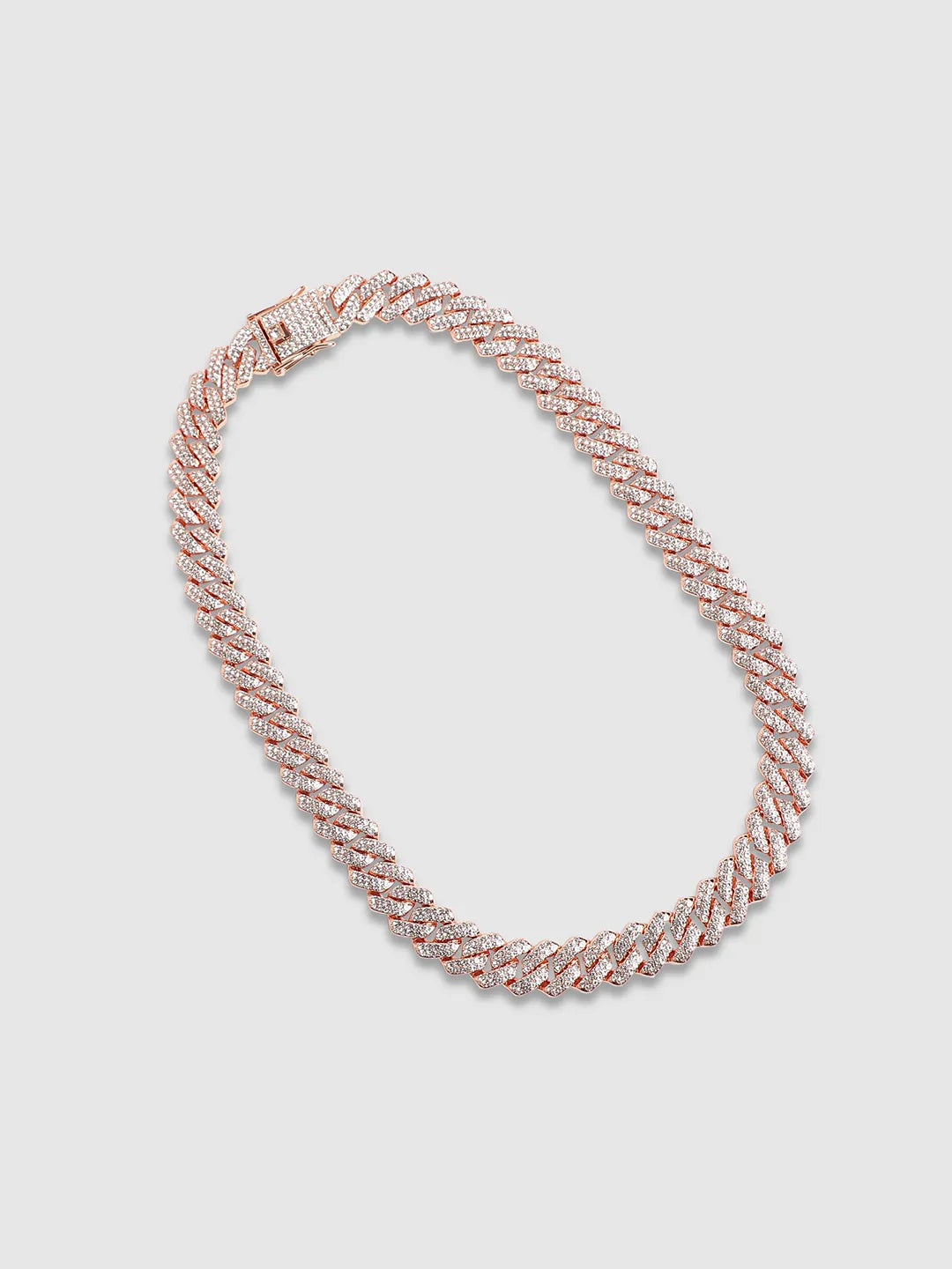 Embellished Criss-Cross Chain - Rose Gold