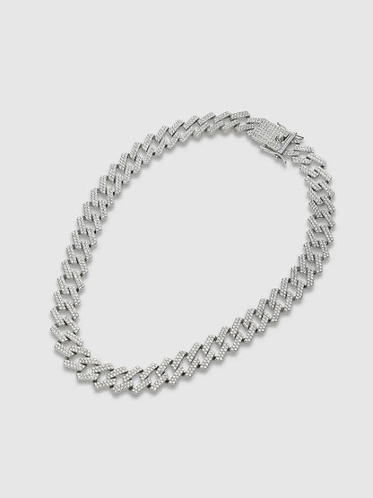 Embellished Criss-Cross Chain - Silver