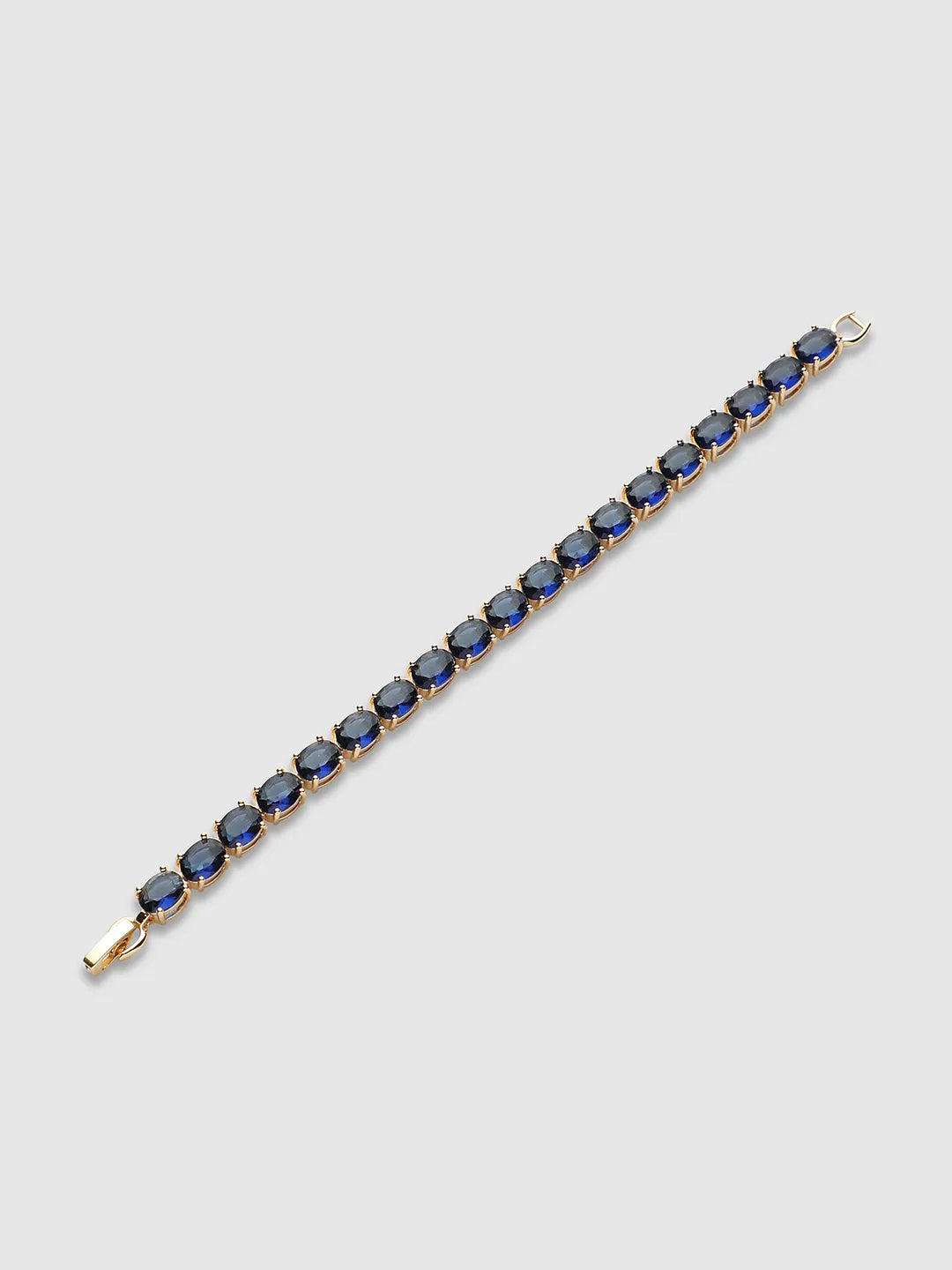 Oval Stone Tennis Bracelet - Sapphire Blue