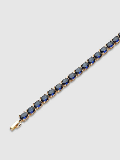 Mens-Oval-Stone-Tennis-Bracelet-Sapphire-Blue