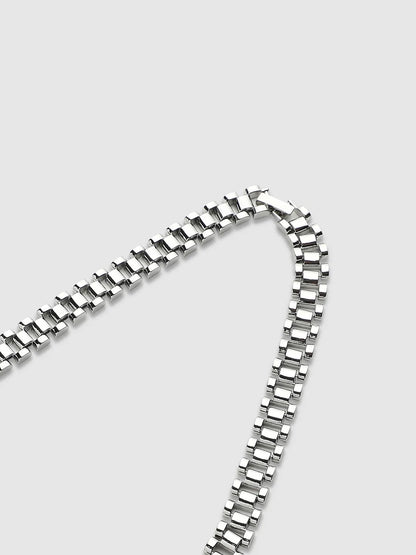 Mens-Oyester-Chain-Necklace-Silver