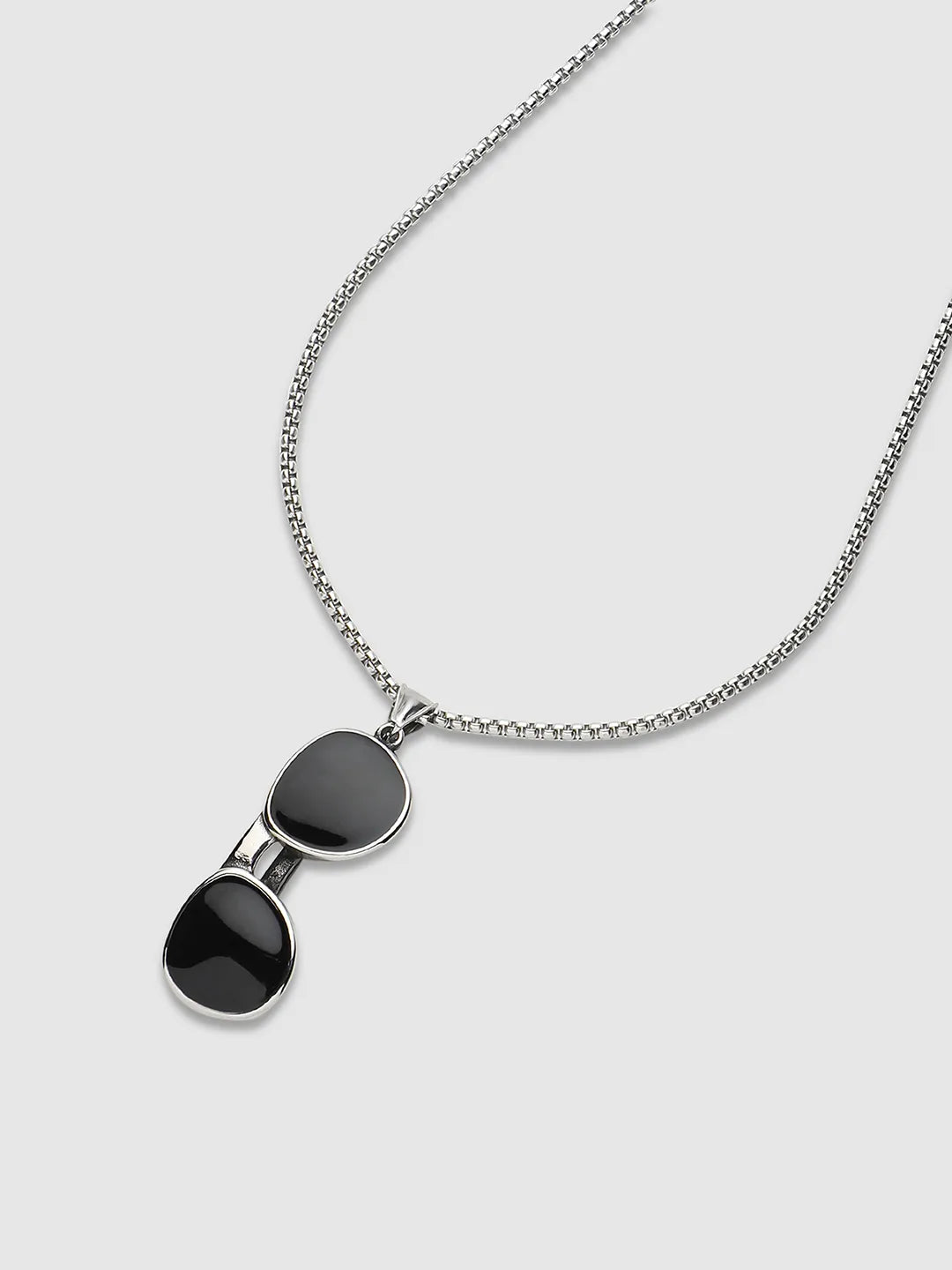 Sunglass Pendant with Chain - Charcoal Black