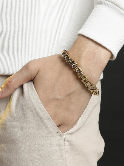 Twisted Chain Bracelet - Champayne Gold