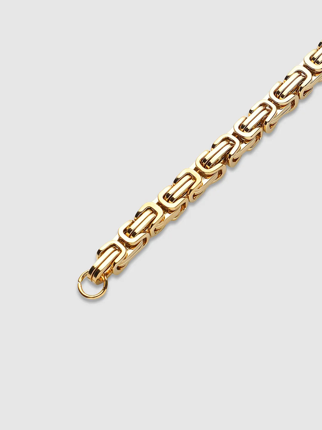 Mens-Twisted-Chain-Bracelet-Champayne-Gold