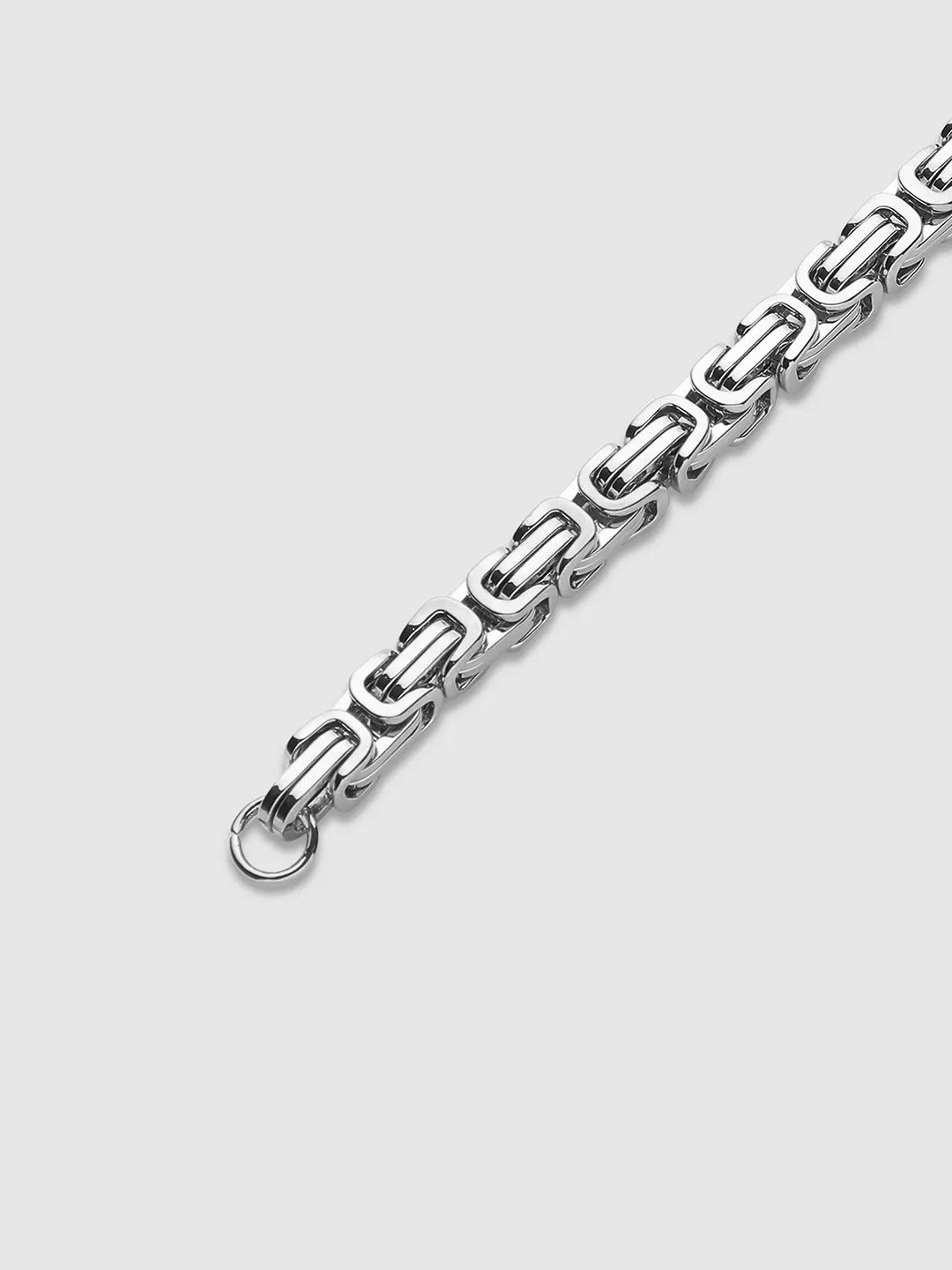 Mens-Twisted-Chain-Bracelet-Silver