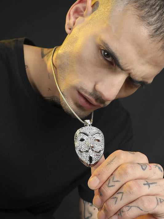 V For Vendatta Pendant with Chain - Silver