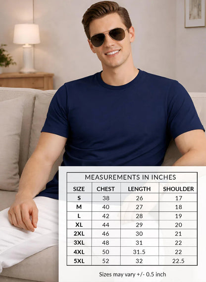 Adro Printed T Shirt for Men | 180 GSM Cotton Lycra | Regular Fit  Printed T-Shirt | Soft Breathable Fabric | Tshirts for men | Graphic Print Tee