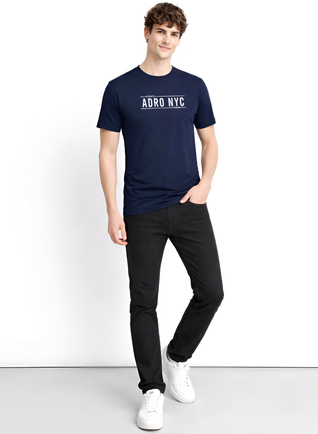 Adro Mens Branded Logo Printed T-Shirt | Typography Print 100% Cotton T shirt | Stylish Tee Summer Regular Fit Graphic Tshirt