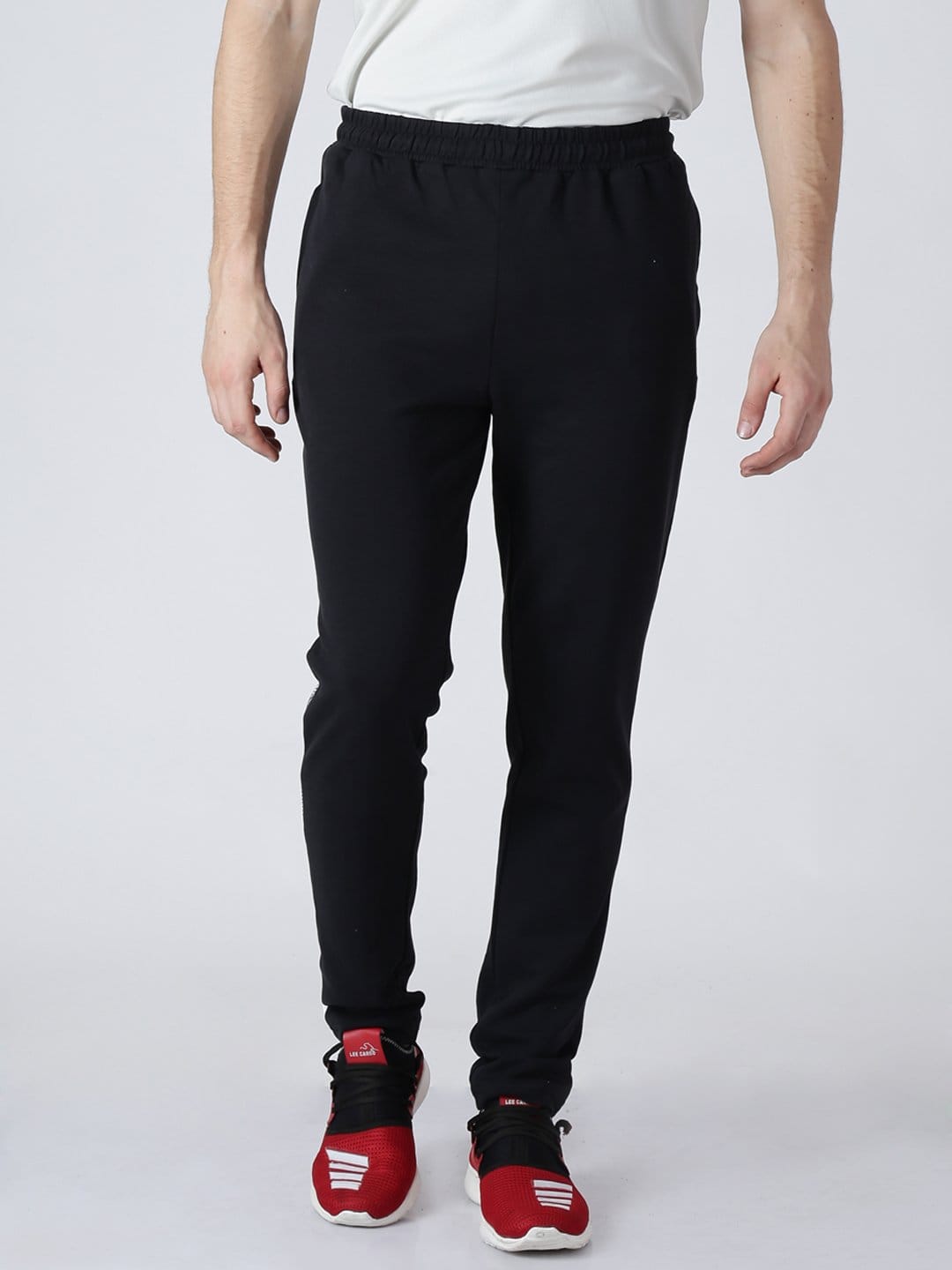 Alcis  Mens Printed Black Track pant-S-Black