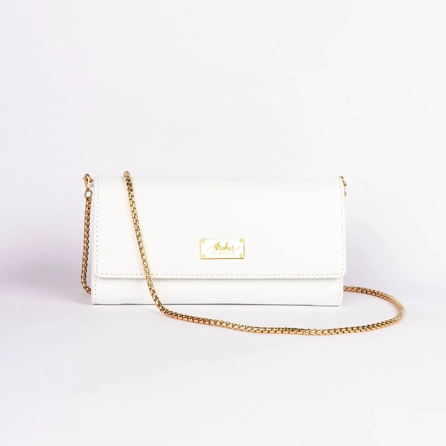 Snow White Clutch Wallet cum Sling Strokes by Namrata Mehta