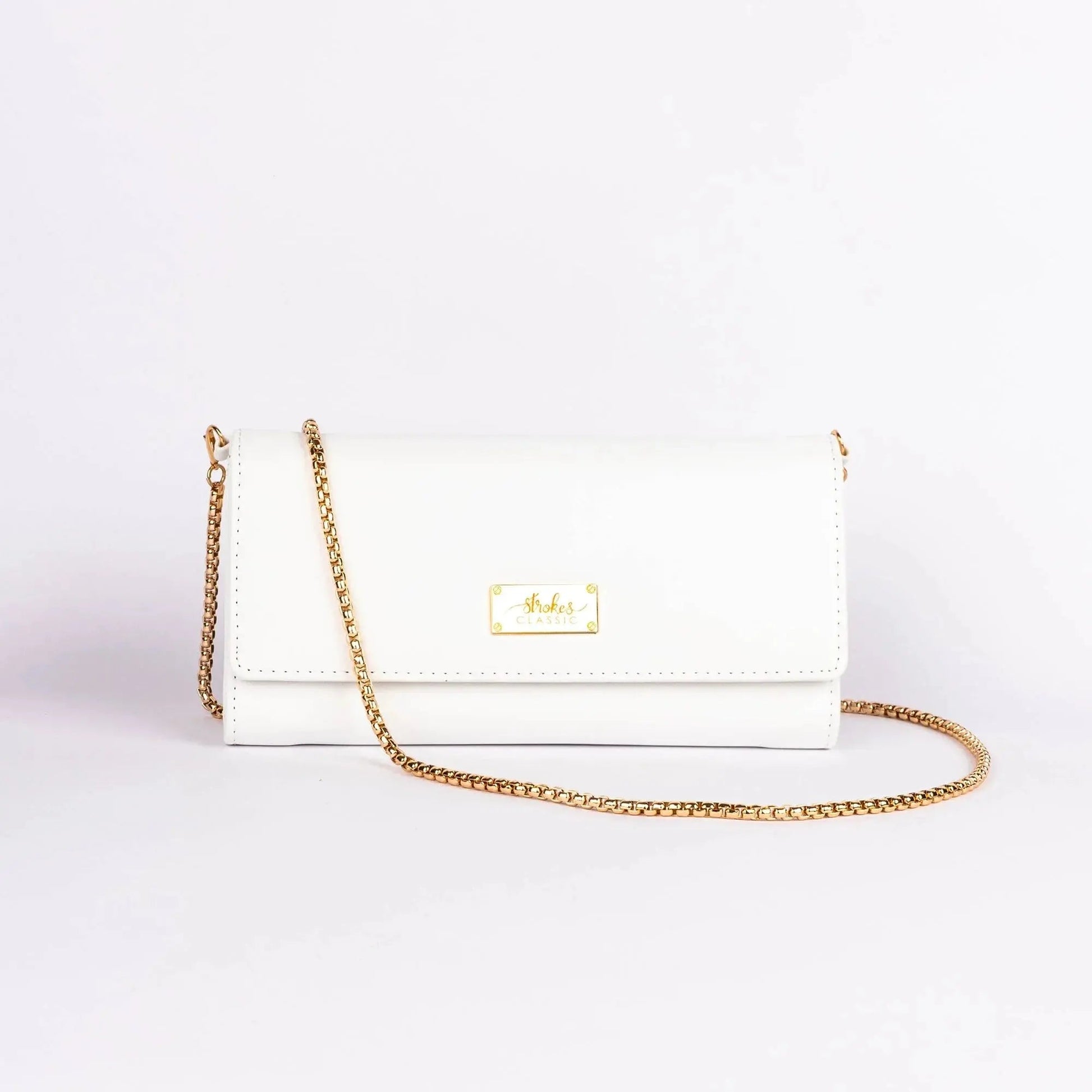 Snow White Clutch Wallet cum Sling Strokes by Namrata Mehta