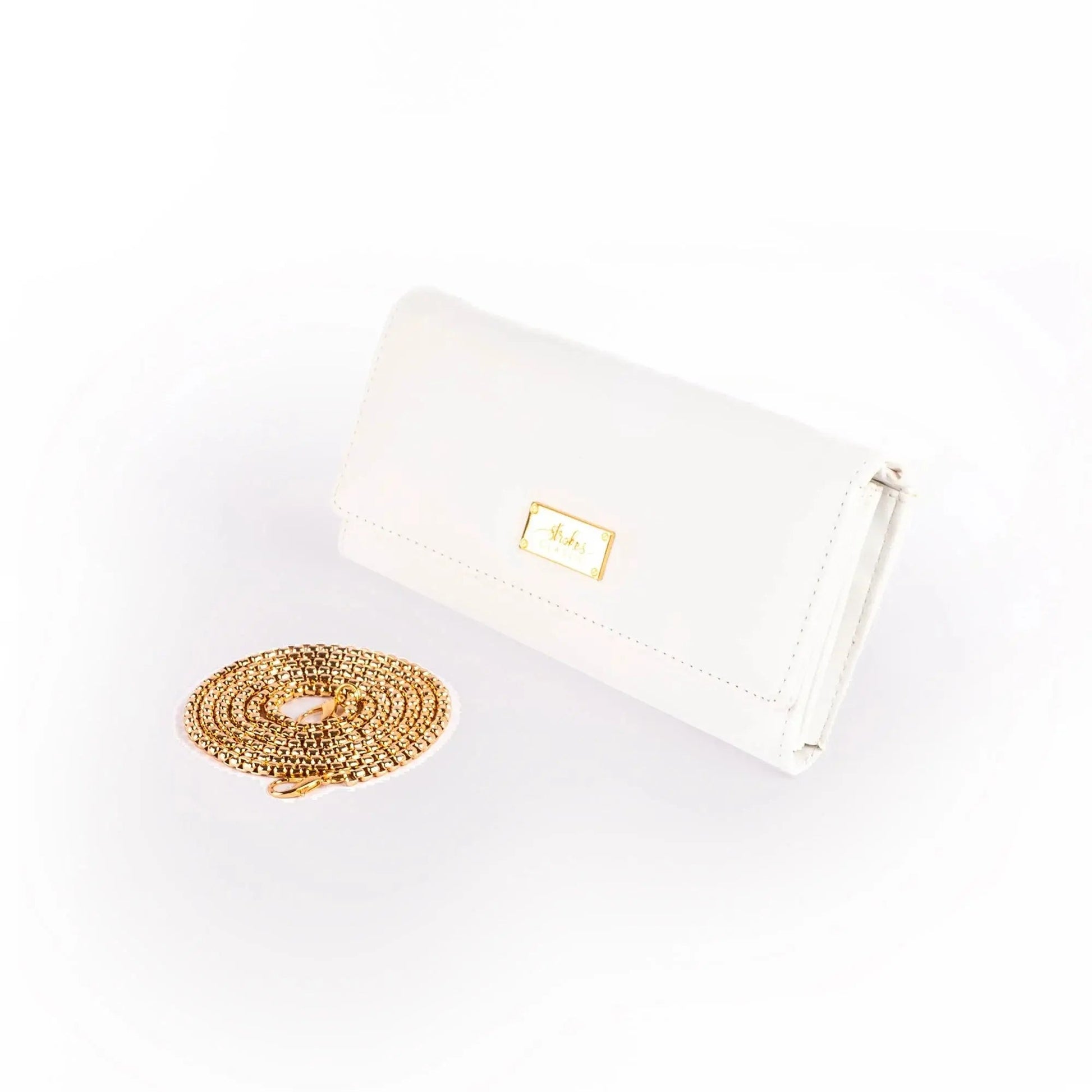 Snow White Clutch Wallet cum Sling Strokes by Namrata Mehta