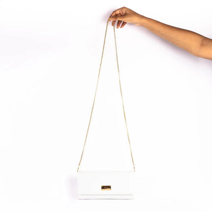 Snow White Clutch Wallet cum Sling Strokes by Namrata Mehta