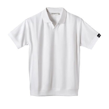 White V-neck Polo