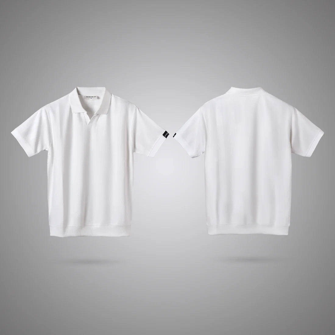 White V-neck Polo