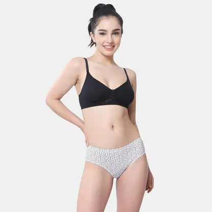 Soft black T-shirt bra Envie non padded non wired comfortable bra for women