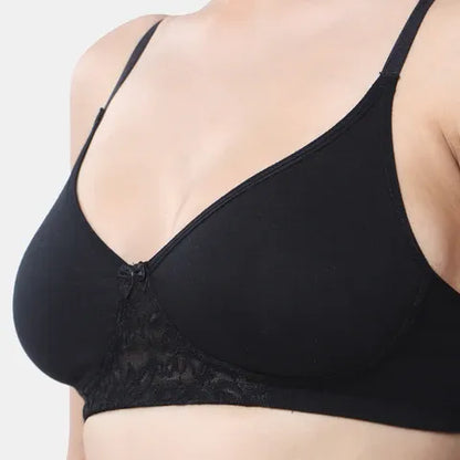 Soft black T-shirt bra Envie non padded non wired comfortable bra for women
