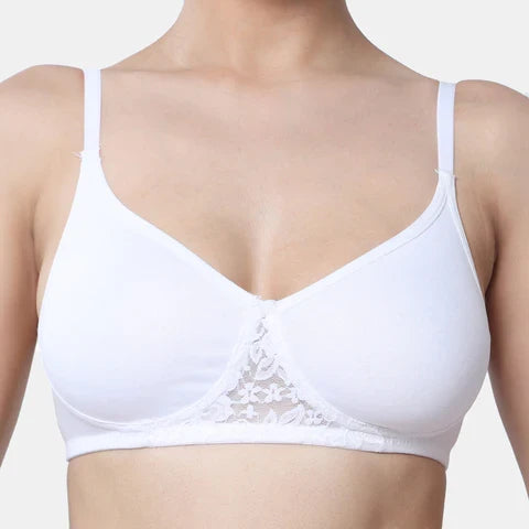 Envie women’s white T-shirt bra non padded non wired 3/4th coverage soft support bra