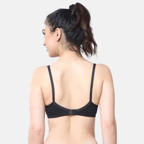 Envie minimiser lace bra non padded non wired 3/4th coverage NVB1091 black smooth full coverage reducing bust elegant lace bra for women