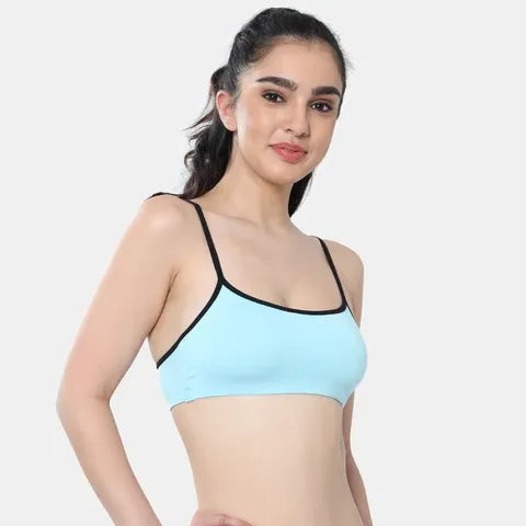 Light blue lavender beginners bra Envie girls non padded non wired 3/4th coverage comfortable training bra for daily wear