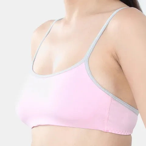 Best beginners bra India light pink grey Envie girls non padded non wired 3/4th coverage training bra for teens