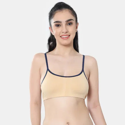 Envie girls beginners bra non padded non wired 3/4th coverage NVGB1103 nude navy soft comfortable training bra for teens