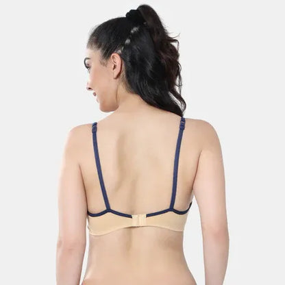 Envie girls beginners bra non padded non wired 3/4th coverage NVGB1103 nude navy soft comfortable training bra for teens