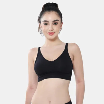 Black minimiser bra Envie non padded non wired 3/4th coverage comfortable everyday wear bra for women