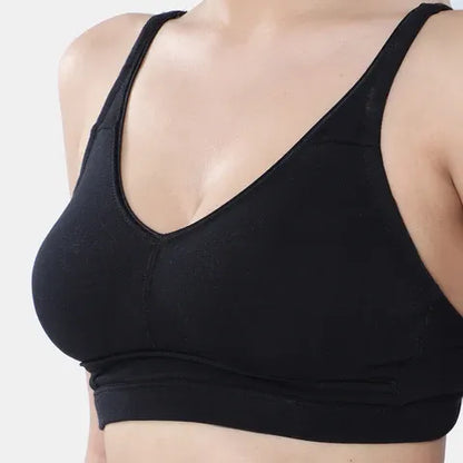 Black minimiser bra Envie non padded non wired 3/4th coverage comfortable everyday wear bra for women