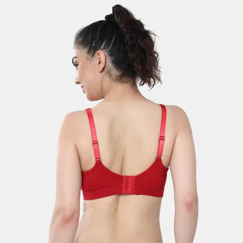 Seamless maroon minimiser bra Envie 3/4th coverage non wired lightweight smooth finish bra for women