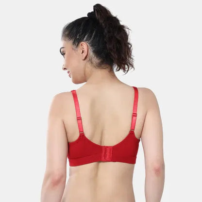 Seamless maroon minimiser bra Envie 3/4th coverage non wired lightweight smooth finish bra for women